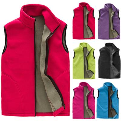 Women Couples Zip Outdoor Winter Warm Sport Vest Sleeveless Pockets Jacket Coat