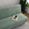 Gestreifte Jacquard-Schlafsofa-Abdeckung Ohne Armlehnen Wasser -Ski-Stoff Einfarbige Wohnzimmer-Sofa-Schutzhülle Wohnzimmer Bereich Dehnbarer Sesselbezug