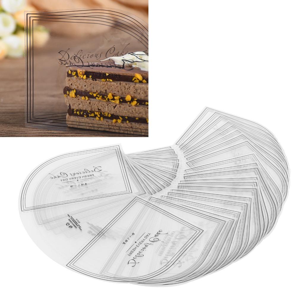 100PCS Transparent Triangle Shape Mousse Surrounding Edge Cake Wrapping Tray  Mousse Desserts