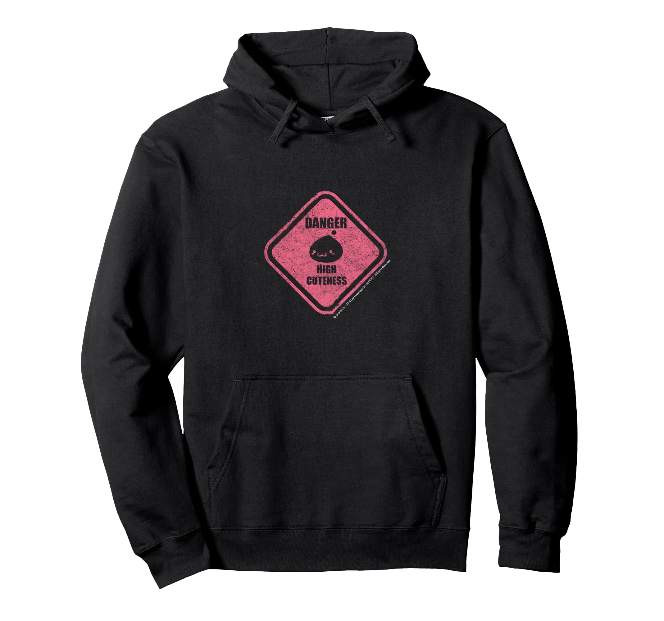 Ragnarok Poring – Dangerous, Highly Cute, Humorous Sign Hoodie