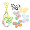 5pcs 46x32mm Butterfly Acrylic Beads Colorful Oil Dripping Loose Beads For Jewelry Making DIY Necklace Earrings Phone Key Chain