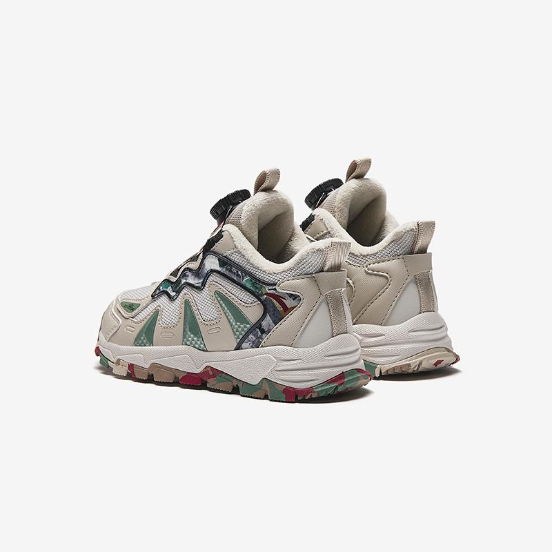Anta Kids Trendy Fashion Thickened Warm Non-Slip Low-Top Casual Shoes Kids sneaker Beige A12449940-2