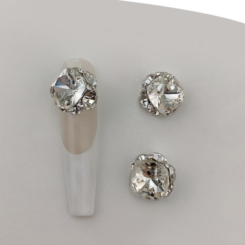3PCS Pointed Back AB Rhinestones Set DIY Nails Art Decorations for Nails Clothing Shoes Bags Decoration Craft