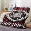 1 Stück Personalisierte Namens Hartes Fußball Club Gemustert Flanell Decke Geeignet für Alle Jahreszeiten für Heimdekoration Wärme und Komfort Geschenke Feiertagsgeschenk_xia