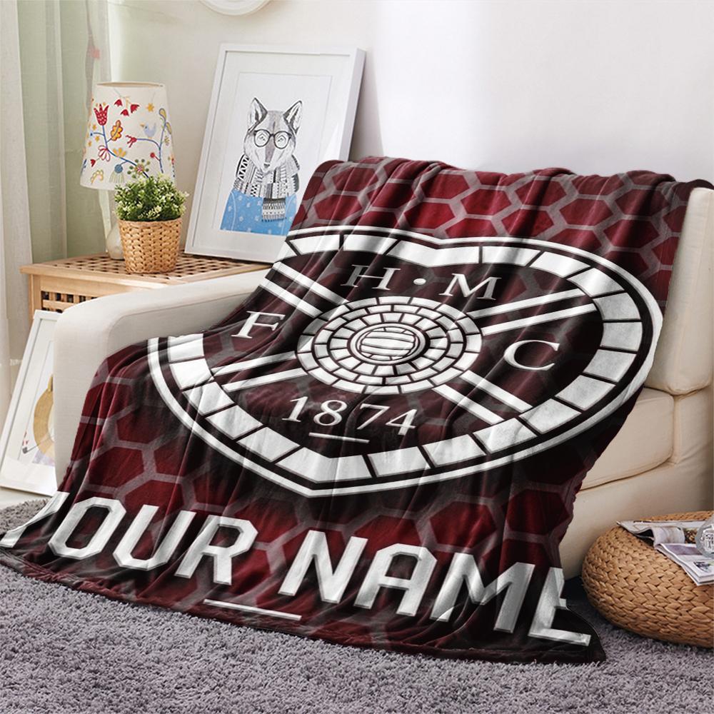 1 Stück Personalisierte Namens Hartes Fußball Club Gemustert Flanell Decke Geeignet für Alle Jahreszeiten für Heimdekoration Wärme und Komfort Geschenke Feiertagsgeschenk_xia