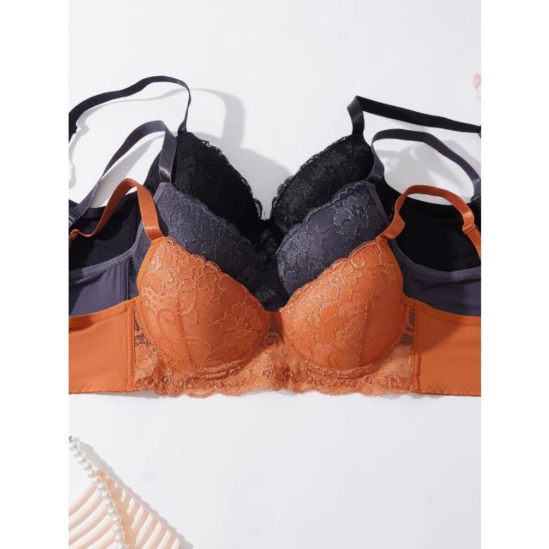 Dámská sexy krajková push-up podprsenka s kosticemi, plné košíčky, nastavitelná