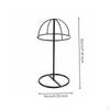 Metall-Hut-Display-Ständer Runde Basis Eisen 30 cm hoch Schwarz 16x30