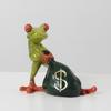Yousheng Money Bag Frog Figurine Bring Good Luck Wealth Resin Cartoon Frog Statue Home Office Desktop Decoration Ornament