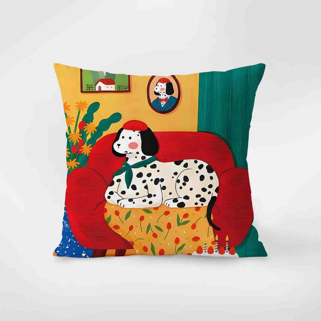 Dopamine Cute Cartoon Simple Pillow Sofa Living Room Model Room Waist Pillow Case Back Pillow Cushion
