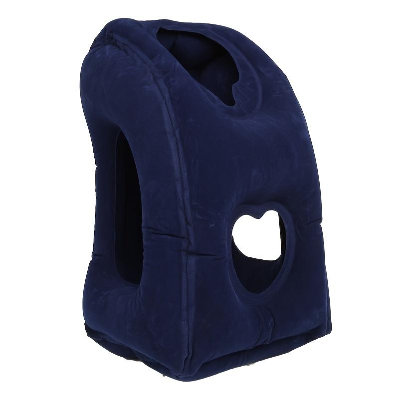 

Inflatable Travel Pillow, Inflatable Neck Air Pillow for Sleeping Support Head, Neck and Lumbar for Airplane,Foldable in bag синий
