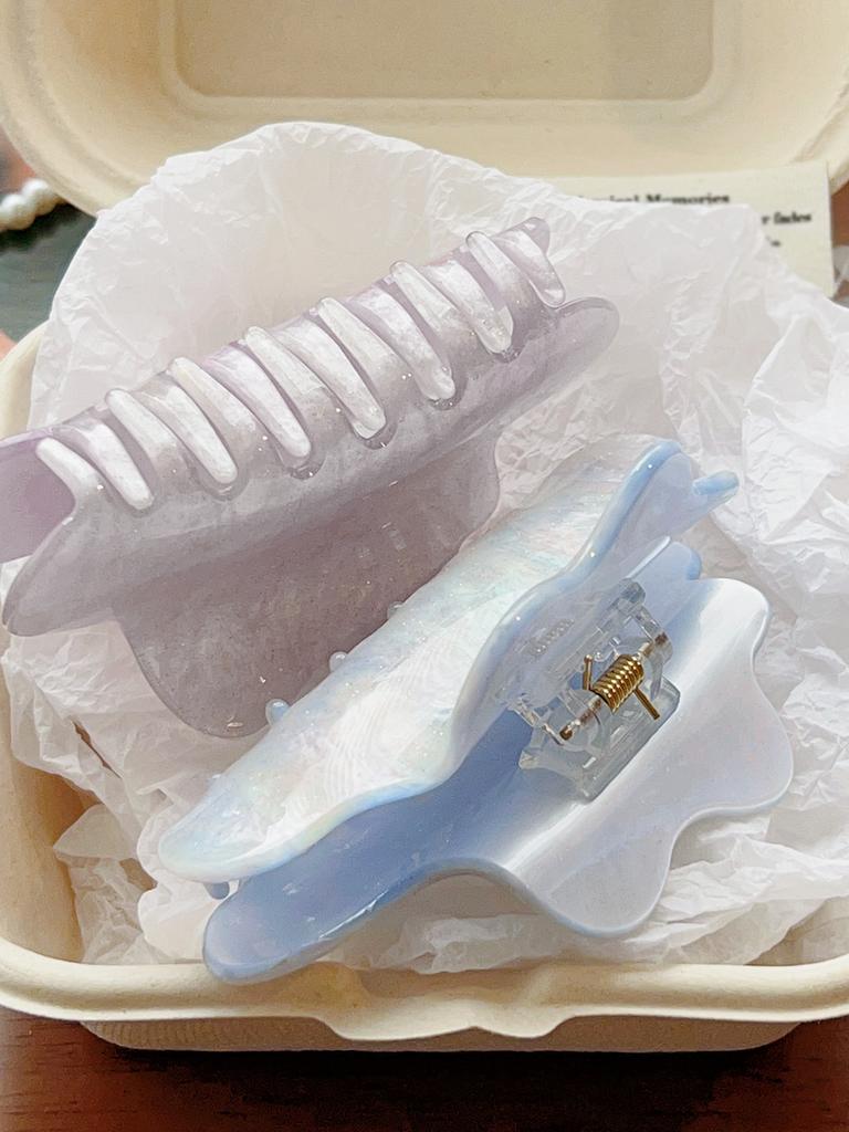 4,1 Zoll Große Krallenspange Regenbogen Haarspangen für Dickes Haar Celluloseacetat Haarspange Große Rutschfeste Griffspange Haarschmuck