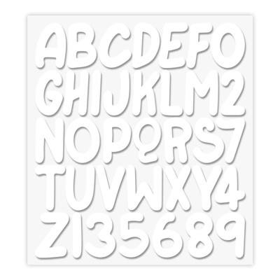 5cm Hoogte Witte Letters Kleding Sticker Decals Van A-Z 0-9 DIY T-Shirt Kleding Stickers Warmteoverdracht Hoodies Thermische Overdracht