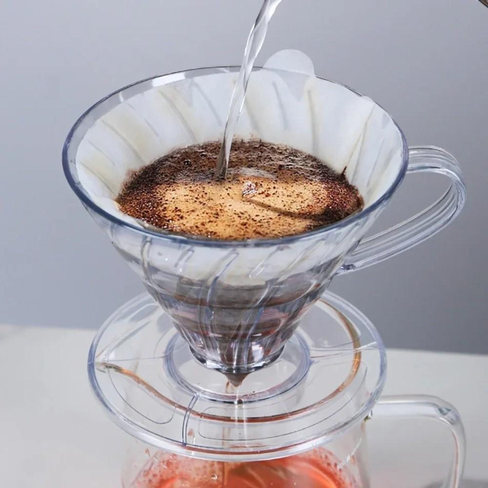 Plastic Coffee Filter Cup V shaped 60 Spiral Hand Filter New Coffee Hand Dripper  Party