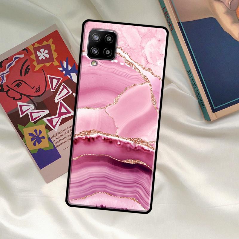 Türkisblau Gold Achat Marmor Hülle Für Samsung Galaxy A33 A13 A36 A56 A23 A52 A32 A12 A54 A34 A14 A16 A26 A53 A15 A35 A55