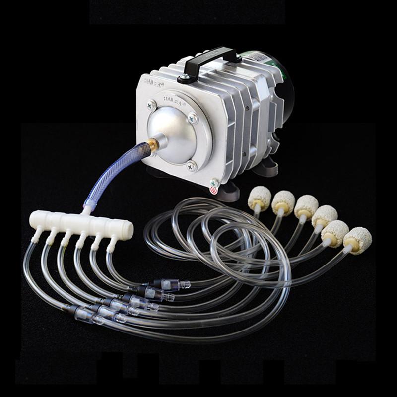 220V Hailea Externe Hochleistungs-Wechselstrom-E-Magnet-Luftpumpe Fischteich-Sauerstoffpumpe Kompressor für Teich-Luftbelüfterpumpe ACO-208 308