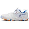 Li Ning 2 Comfortable Cushioning Slip Resistant Abrasion Resistant Low Top Badminton Shoes Unisex White Blue AYTS016-6
