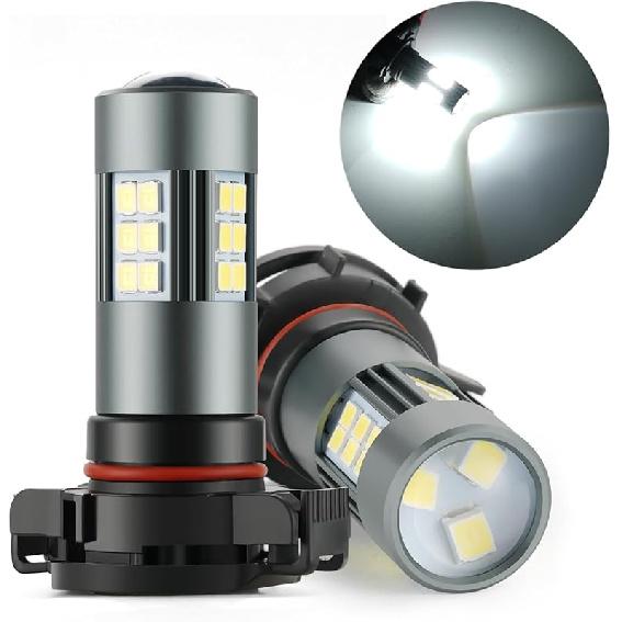 H11 LED Fog Bulbs, Super Bright H8 H16 LED Fog Lights 6500K Cool White, Plug And Play, Replacement Lights For Cars Trucks SUV, Pack Of 2