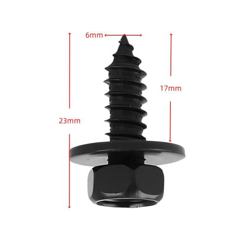 GYWHOOFT Tapping Screws, Car Hex Head Screws with Washers, Hex Self-Tapping Bolts, Repair Parts for Fenders and Bumpers, Wear-Resistant, Durable, Cros