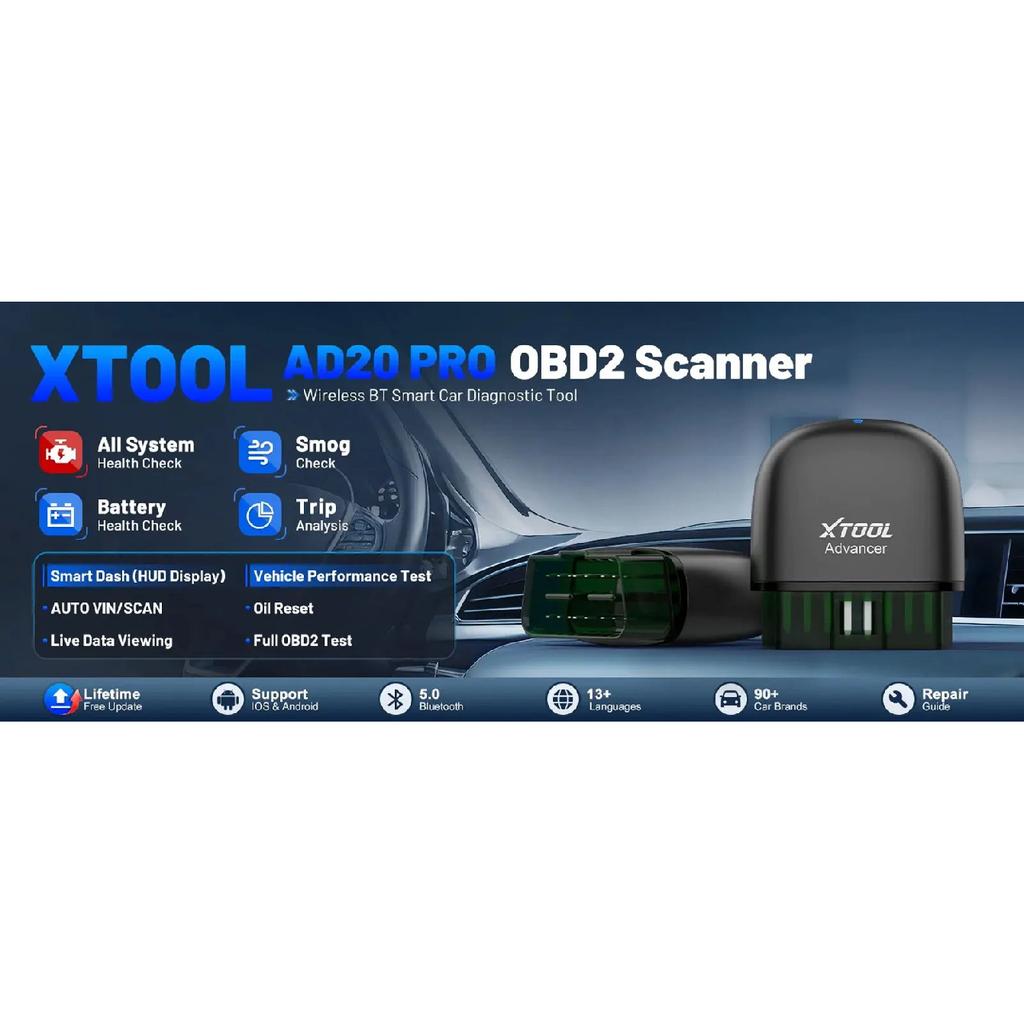 XTOOL AD20PRO OBD2 Bluetooth Diagnostic Scanner Full System Car Scanner Oil Reset Battery Tests Code Reader AD20Pro OBD2 Scanner