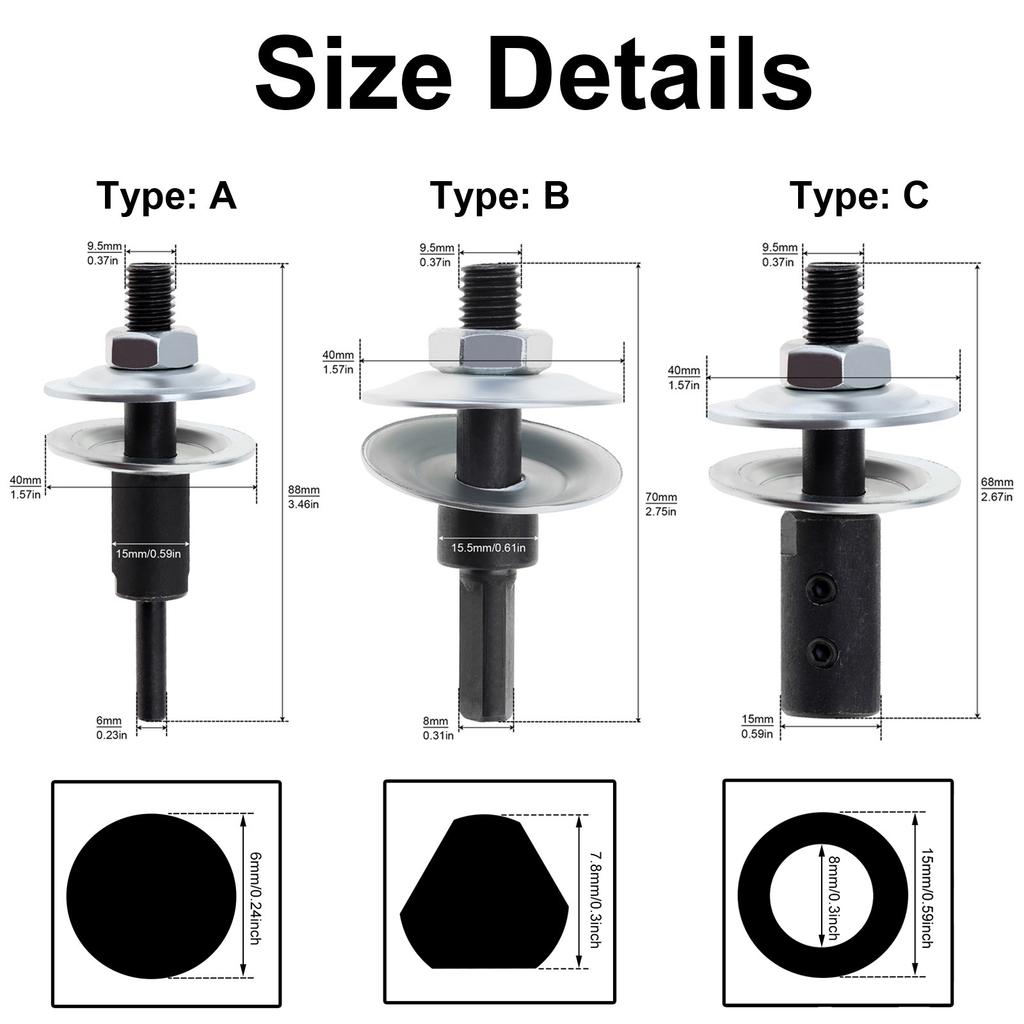 Motor Shaft Arbor Extension Rod Threaded Shaft Adapter for Grinding Wheels Bench Angle Grinder Extension Rod Wheel Rotary