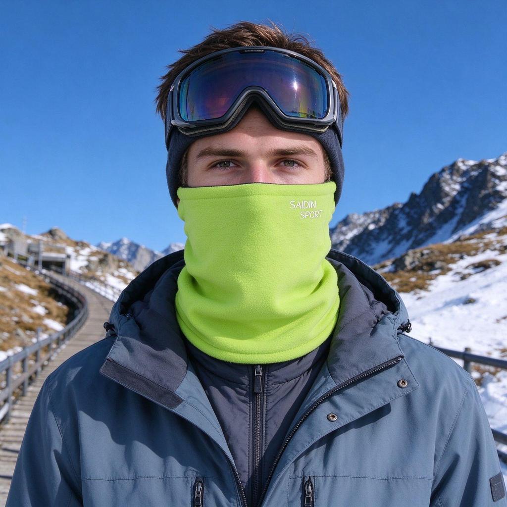 Unisex Windproof Cycling Hat with Face and Neck Protection - Velvet Lined, Thickened for Autumn & Winter