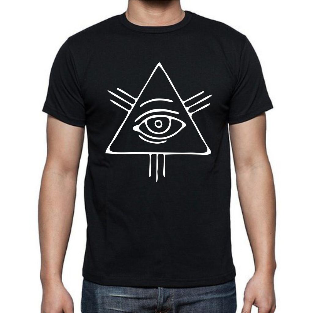 Illuminati Eye Enemy Triangle Secret Pyramid Inspiration Funny T Shirt Mens Womens Tees Top Tee