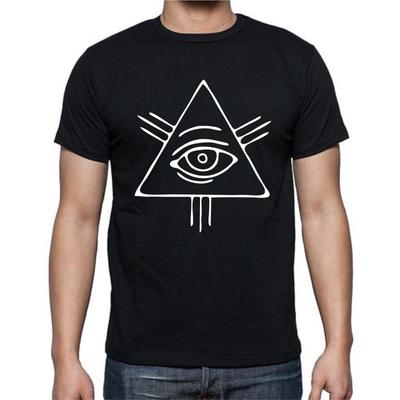 Illuminati Occhio Nemico Triangolo Segreto Piramide Ispirazione Divertente Maglietta Uomo Donna Magliette Top Tee