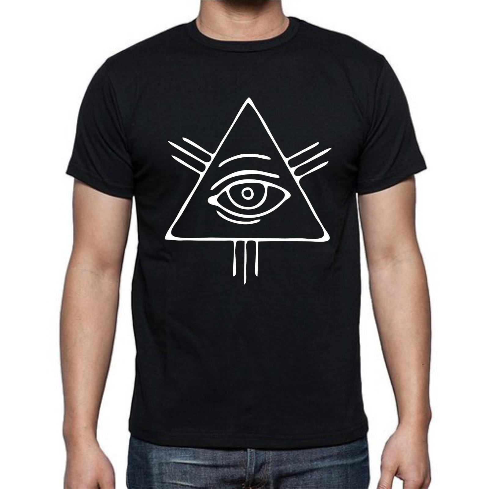 Illuminati Eye Enemy Triangle Secret Pyramid Inspiration Funny T shirt Tee XL
