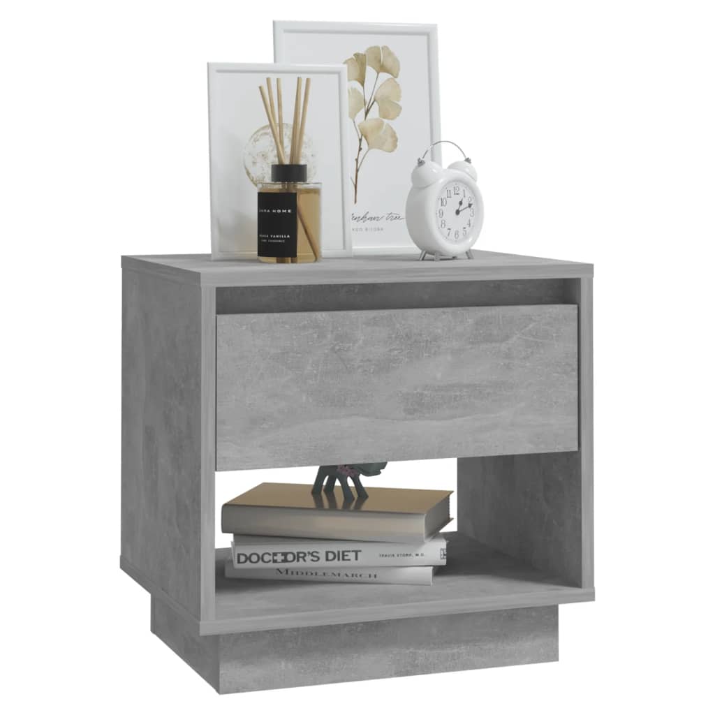 Nightstand Concrete Gray 45 x 34 x 44 cm Particleboard