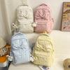 Schoolbag Girl Style Japanese Polka Dot Backpack Female Student Large Capacity High Value Bow Cute Backpack Commuting Travel