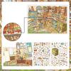 New Food Street Series Miniature Landscape Sticker PET Large Size 3D Landscape Sticker DIY Cartoon Toy Game Stickers Gift