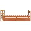 Solid Wood Bed without Mattress Wax Brown 75 x 190 cm Pine Wood
