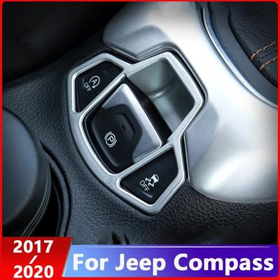 Pro Jeep Compass 2017 2018 Karbonové vlákno Elektronická ruční brzda Ruční brzda Obložení panelu tlačítka Stylingové doplňky