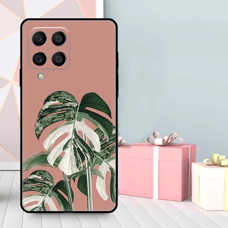 Leaves Monstera Green Case For Samsung Galaxy M16 M31 M21 M13 M33 M53 M15 M35 M55 M36 M56 M12 M32 M52 M14 M34 M54
