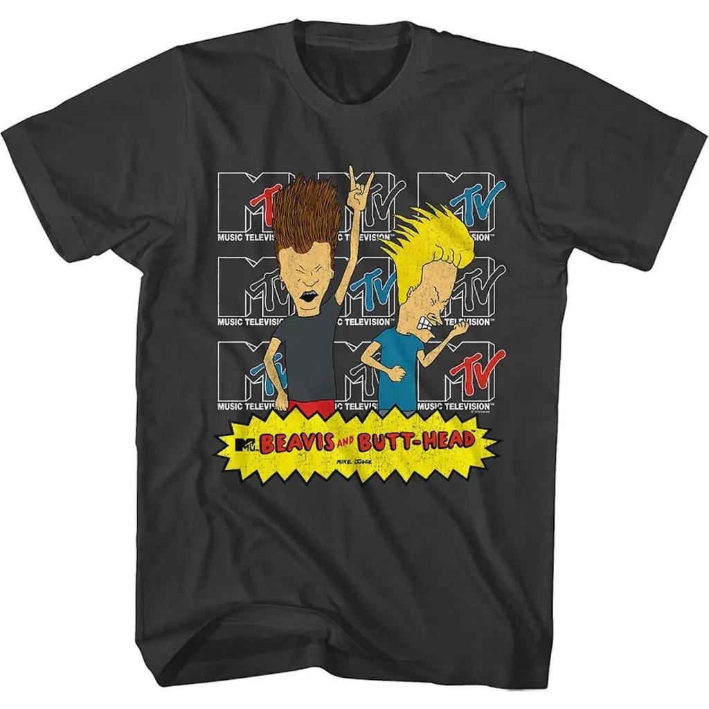 1993 Geanimeerde Tekenfilm Beavis en Butt-head Amerikaans Casual Fitness Los Puur Katoen Heren T-shirt Dames Korte Mouw Koppel