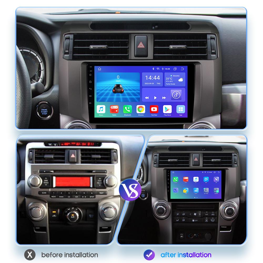 Radio auto 4G 9' Android 12 pentru Toyota 4Runner 2009 - 2019 Player multimedia 4 Runner GPS 2din Carplay Auto Stereo DSP Ecran inteligent Unitate principală