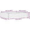 VidaXL Planter Wax Brown 110x110x26.5 Cm Solid Pine Wood, Outdoor Planter, Flower Box, Plant Box, 847325