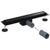 2 in 1 Shower Drain Black 50 cm Stainless Steel 304