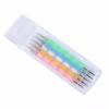 5Pcs/set Acrylic Double-ended Nail Pen, Spiral Rod, Dot Drill Pen, Dot Pattern Needle Dot, Ballpoint Pen, Dot Circle, Dual-purpose Nail Brush Set