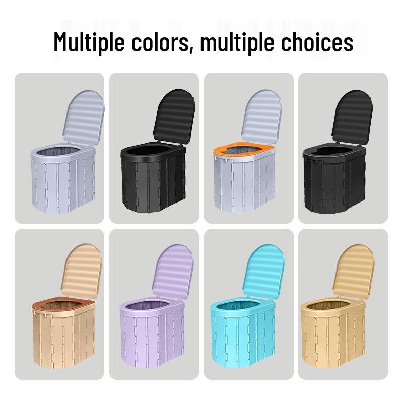 Foldable Portable Outdoor Toilet for Adults - Emergency Travel, Camping, Ladies' Commode