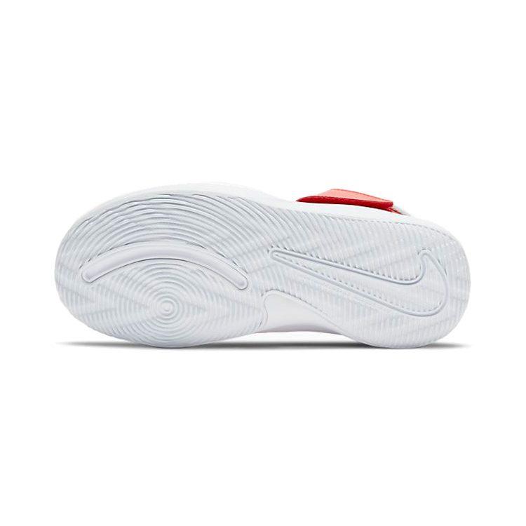 Nike Team Hustle D 9 LI Hook and loop Mid top Children's Basketball Shoes Red Yellow Children Aged 3 7 Years Old CT4063-600