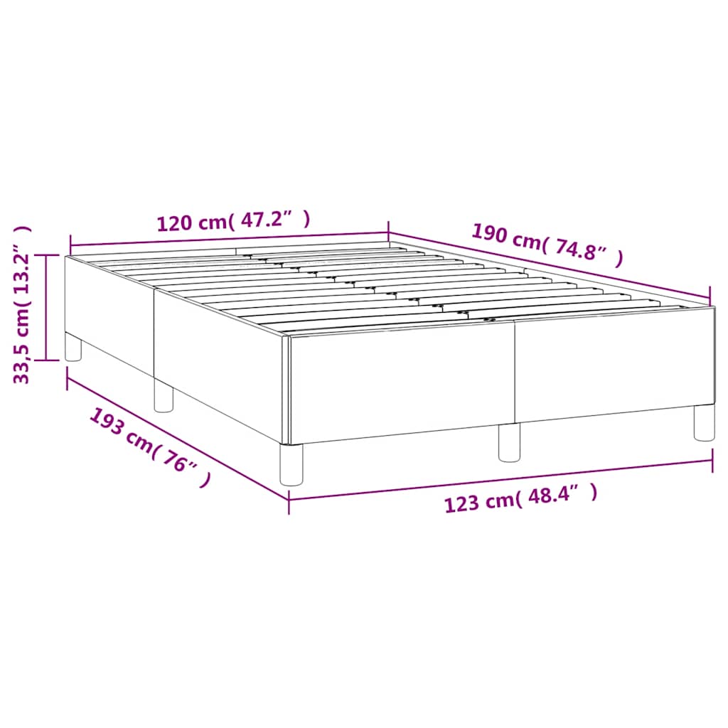 Bed Frame without Mattress Dark Green 120 x 190 cm Velvet