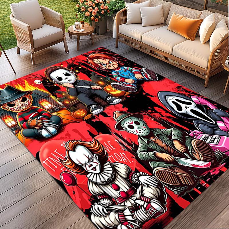 Bride of Chucky Print Rug, Washable Floor Carpet, For Entryway Dorm Laundry Room Office Study, Home Decor Birthday Christmas Gift