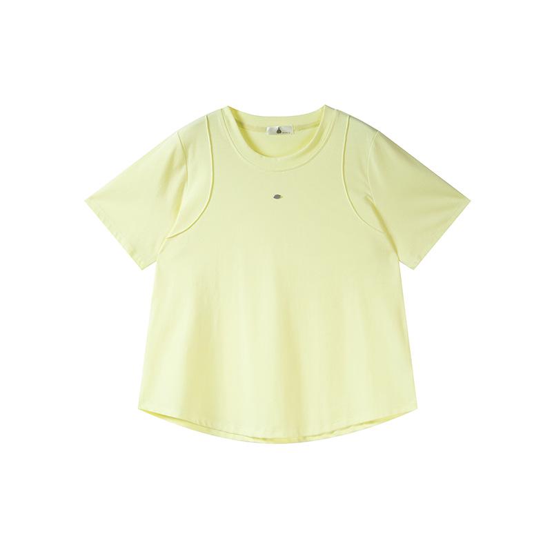 2026 Spring Plus Size Women's Casual Round Neck Short Sleeve T-shirt (200 Jin, W-262)