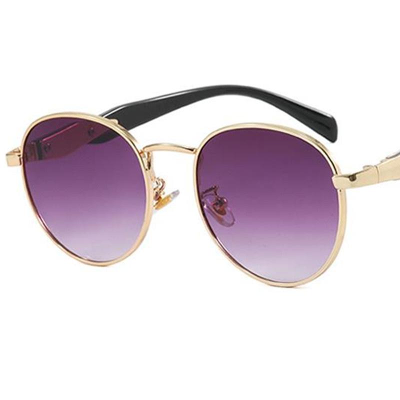 

Hip Hop Sun Glasses Unisex Round Frame Anti-UV Spectacles Retro Eyeglasses Personality Ornamental Alloy Frame Sunglasses as picture серый