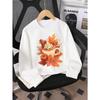 Kids Crewneck Sweatshirt, Fun "Autumn Pumpkin Spice Latte Print" Pattern,Daily Casual Top for Spring & Autumn