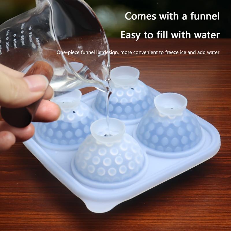 3D Sports Ball Silicone Ice Cube Tray, Football Basketball Golf Ball Mold for Whiskey Cocktails Party, Food Grade BPA-Free