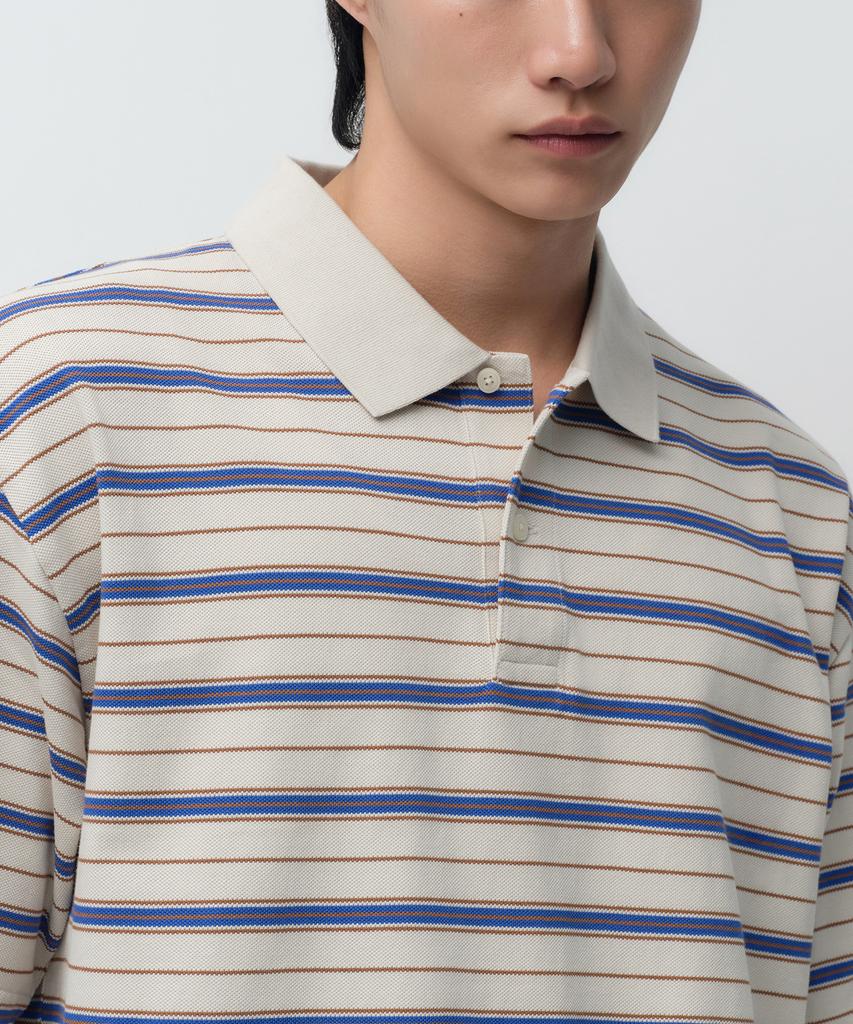 Musinsa Standard Multi-Stripe Polo Shirt [Ecru]