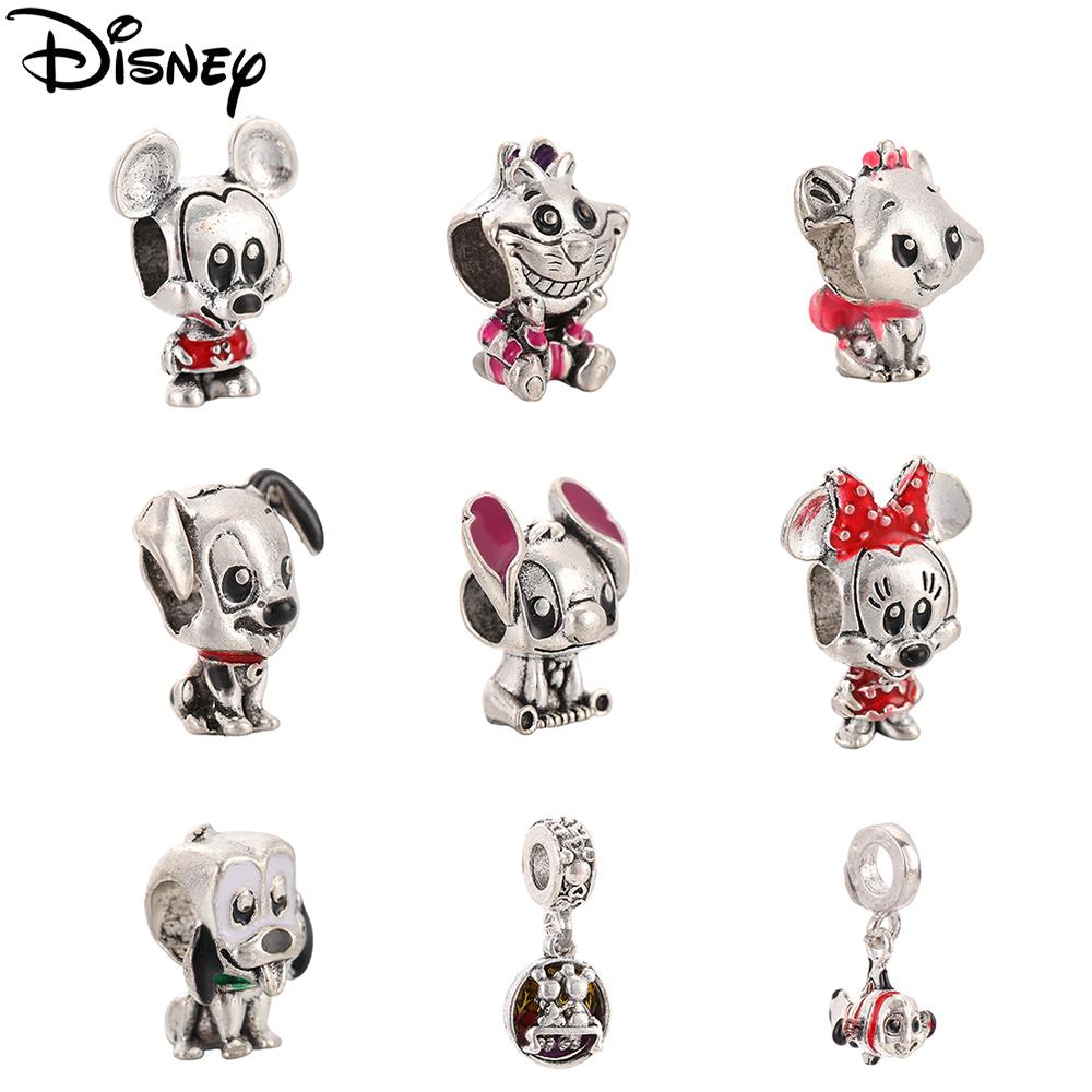 2 PCS/Lot MIX Style Colorful Enamel Minnie Stitch Charms Beads Pendant for DIY Jewelry Making Accessories