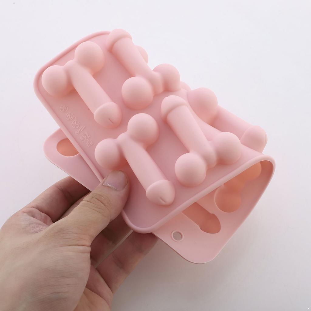 Novelty Penis Shaped Silicone Mold for Baking: Reusable Body Part Cake Mold for Chocolate, Cookies, Ice Popsicle & Candy